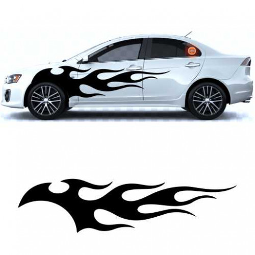 Beautiful Fire Tattoo Pattern-Side Door 2 Piece For Both Sides - Car ...